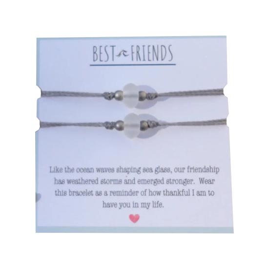 Artificial Crystal Braided Bracelet Handcrafted Adjustable String Rope Bracelet Boho Summer Bracelet Gift