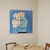 Blue & White Phalaenopsis Frameless Hanging Painting for B&B, Hotel, Living Room, Chest of Drawers, Bedroom