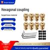 Metal Brass Model Car Wheel Hub Connector (12mm Hex, 2-8MM)