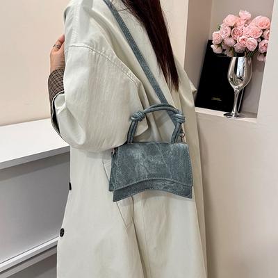 Sac à main simple et élégant pour femme, style commuteur, couleur unie, nouvelle mode automne, sac à bandoulière messager petit sac carré