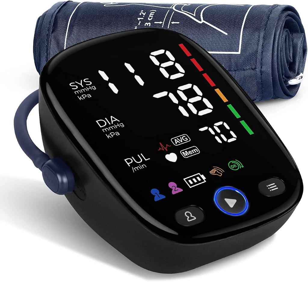 Digital Blood Pressure Monitor Upper Arm Automatic BP Cuff Machine with LED Display for Home Use Health Car