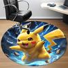 1pcPikachu Electric Office Round Area Rug, Indoor Mat Suitable For Office, Under Office Chairs Bedroom Living Room Home Decor, Room Deco