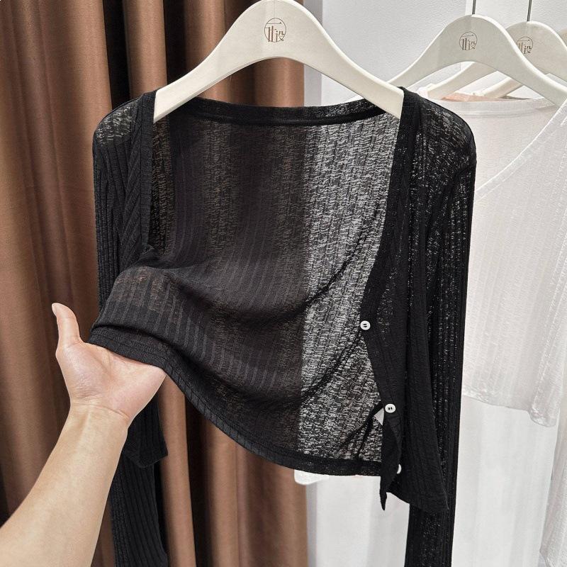 Temperament Collar Thin Floral Cardigan Women's Air-conditioned Shirt with Shawl Top Jacket Summer