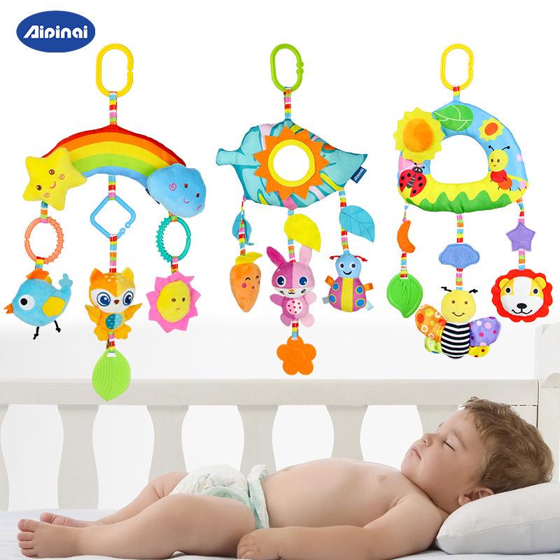 Aipinqi Animal Stroller Plush Hanging Rattle Toy for Babies
