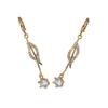 Women Earrings Zircon Simple Hollow Ear Rings 1Pair Gold Color