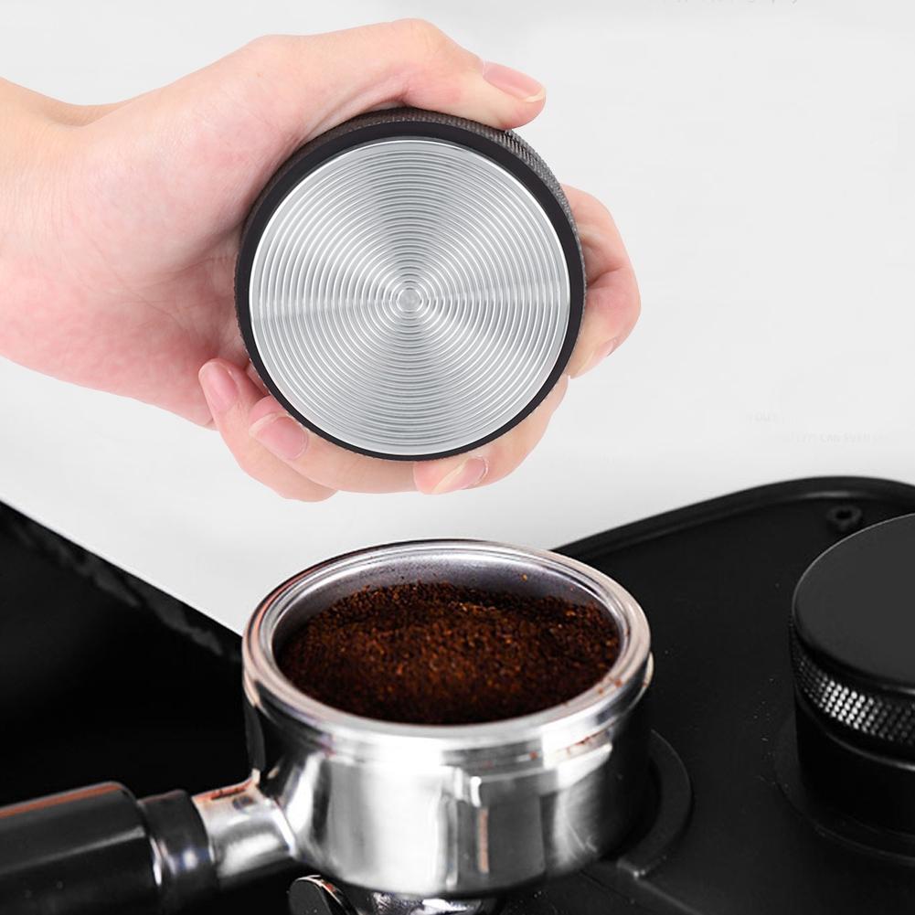 58mm Rutschfester Kaffeetamper aus Edelstahl für den gewerblichen Gebrauch(Fadenbasis Schwarz)