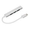 USB C Hub 4 in 1 Type C to USB 2.0 USB 3.0 Mini Portable Silver Docking Station for Desktop Laptop