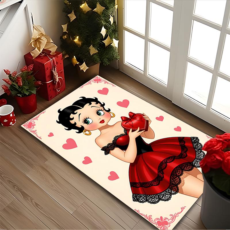 1pc Area Rug Appropriate for Office, Betty Boop Carpet, Versatile Printed Chair Rug, Durable Home Sofa Carpet