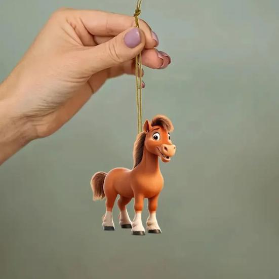 Horse Pendant Car Interior Decoration Christmas Trees Doors Windows Walls Decorative Hanging Accessory