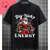 Funny Muscular Santa Christmas Gym Graphic Tshirt Casual Sports Humor Style Pure Cotton Shortsleeve Tshirt Outdoor Clothing