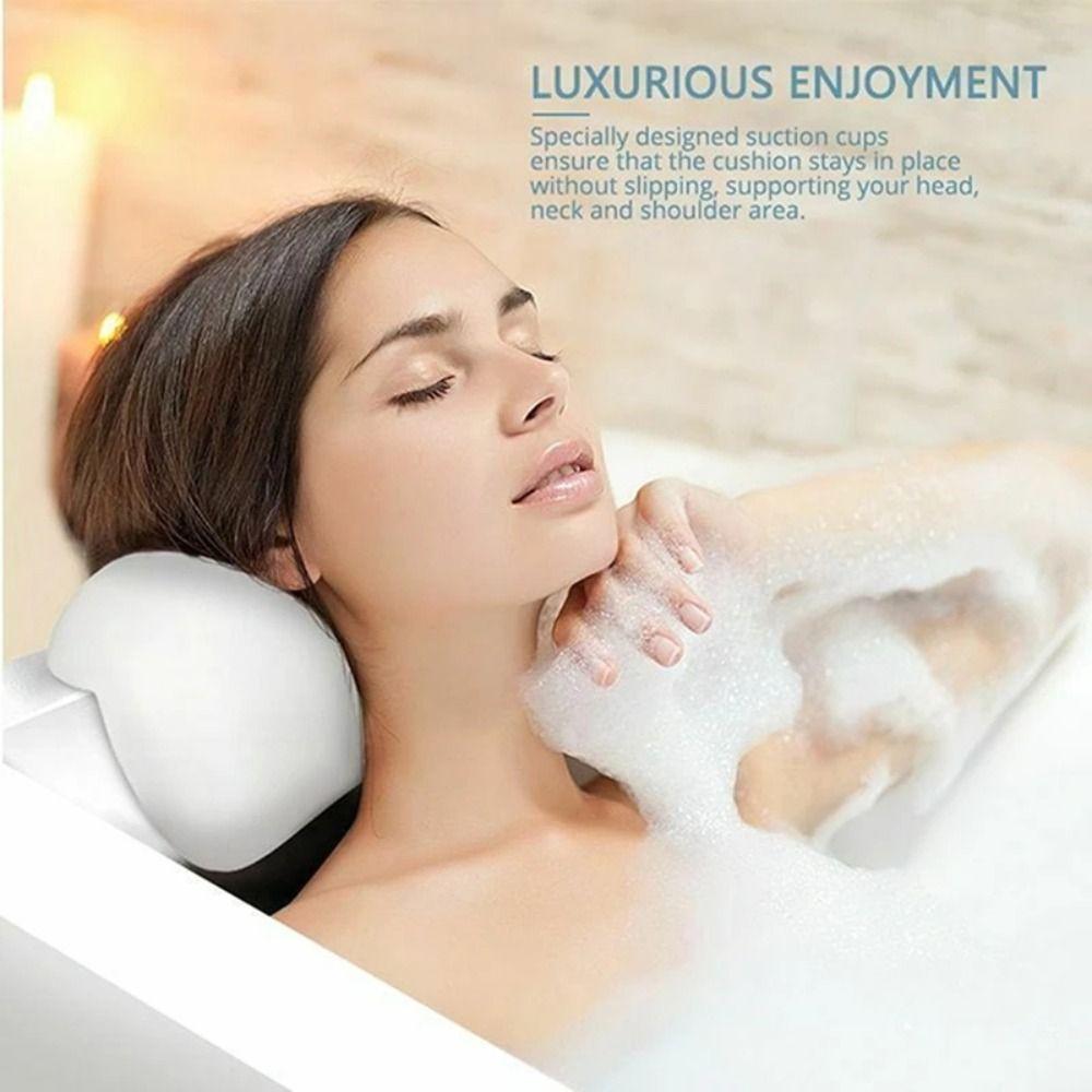 Suction Cups Bathtub Headrest Non Slip Bath Neck Cushion Thick Bath Pillow Bathtub Use