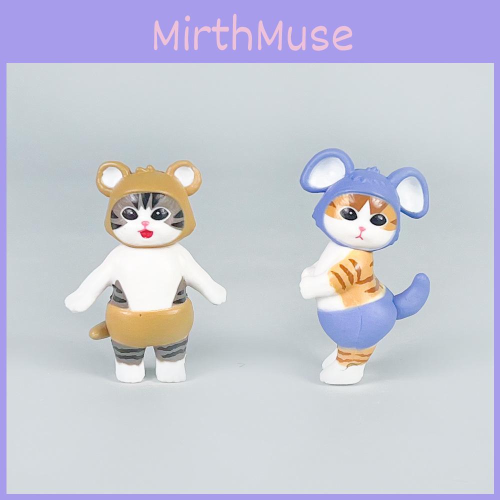 Cat Cute Mofusand Animal Costume Model Ornament Set For Desktop Decoration