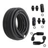 Car Modified Automatic Transmission Reefer Line Kit for 4L60E 4L65E Black AN6 Black Cable Oil Coolers Tubing