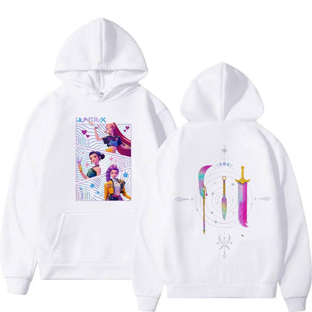 Anime Demon Hunters Mira Rumi Joey KPop Hoodies for Men Women Fashion Sweatshirt Long Sleeve Fleece Streetwear Fashion