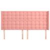 VidaXL Headboard with Ears Pink 163x16x118-128 Cm Velvet3120073