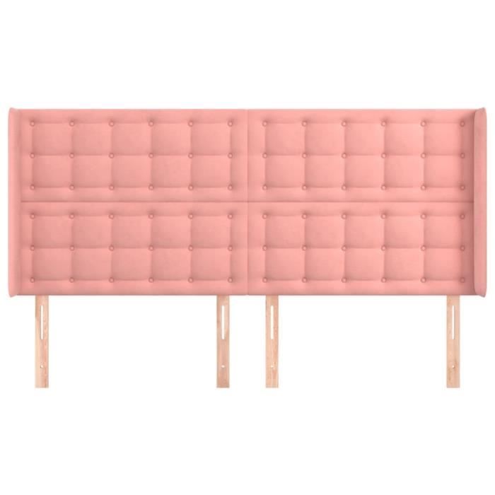 VidaXL Headboard with Ears Pink 163x16x118-128 Cm Velvet3120073