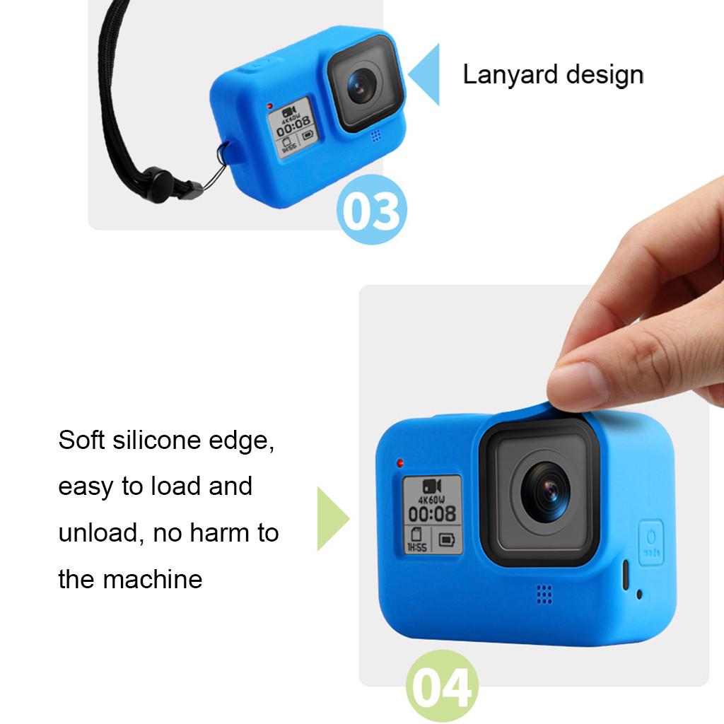 New Soft Silicone Protective Housing  Cover Case for Go-pro 8 Black Camera