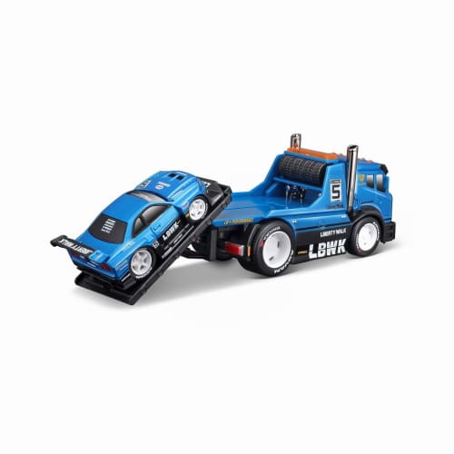 Maisto Muscle Machines Series 1/64 JDM Liberty Walk Flatbed R34 Blue Finished Model MS11546BL