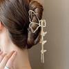 Butterfly Hair Claw Vintage Long Pendant Metal Hair Clips Crab Elegant Geometric Hairpins For Women Hair Accessories