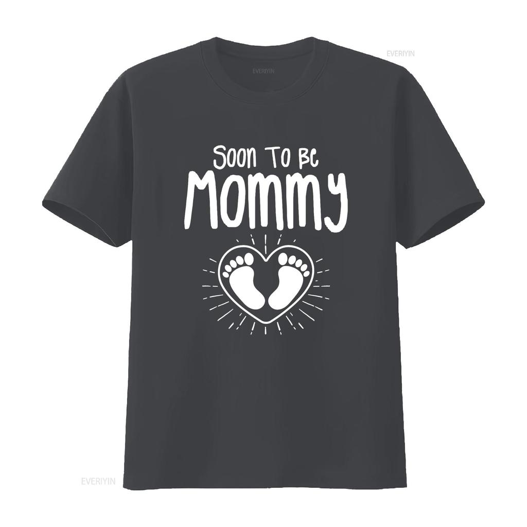 Damen Bald Mama Schwangerschaftsankündigung Zukünftige Mama Mutter T-Shirt Schwarz vintage Gewaschen Unisex Stilvoll homme Weich