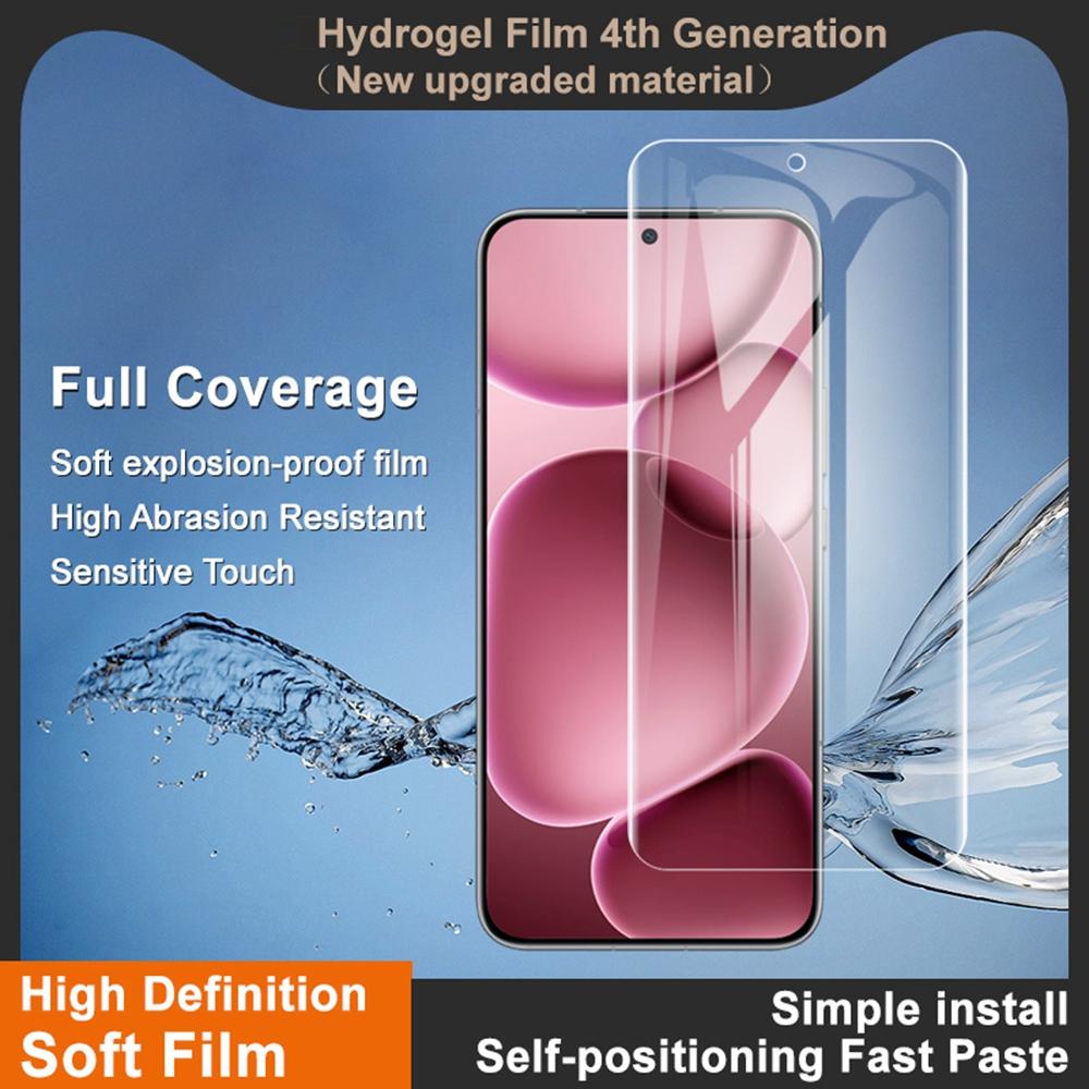 IMAK Hydrogel Film 4th For Xiaomi 15T Pro/15T Screen Protector Ultra Clear Soft TPU Film (Fingerprint Unlock)