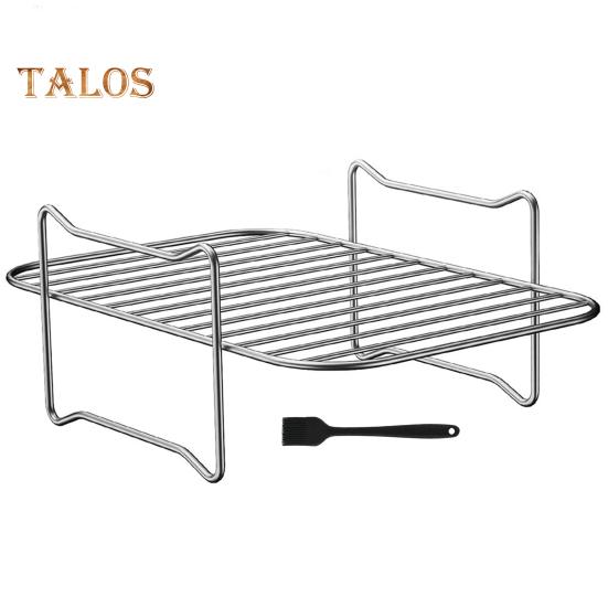 Air Fryer Rack Stainless Steel Dehydrator Grill Enhanced Airflow Design Air Fryer Rack Food-Grade Versatile Cooking Companion for Chicken Wings