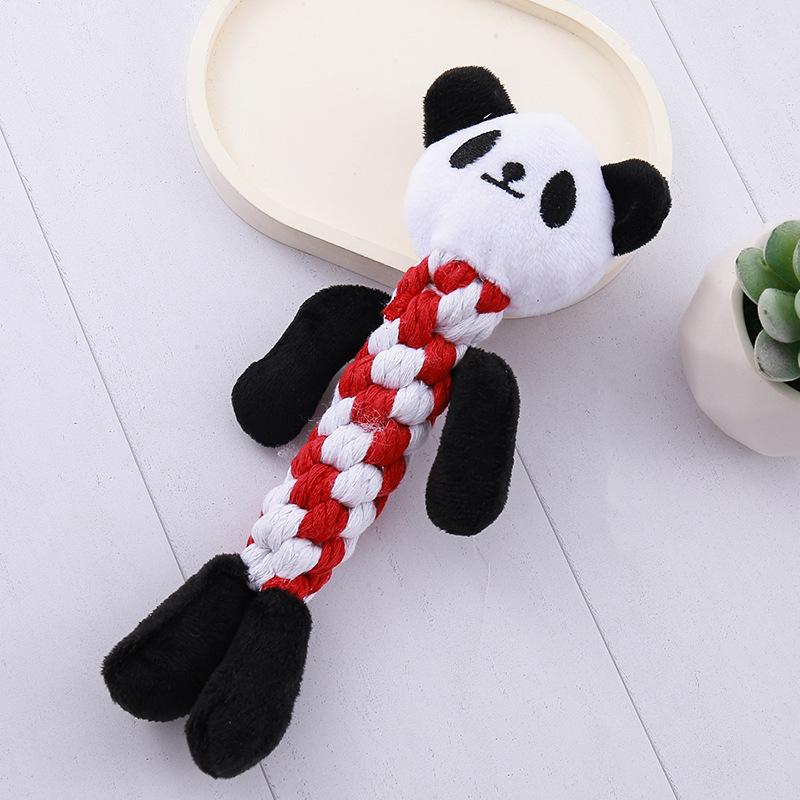 

Pet Cotton Rope Toys for Puppies, Durable Teething, Small Dog Interactive Toys, Cat Supplies Panda