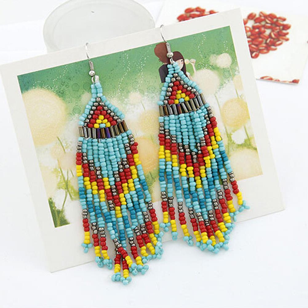 Bohemian Hook Party Tassel Earrings Drop Long Jewelry Gift