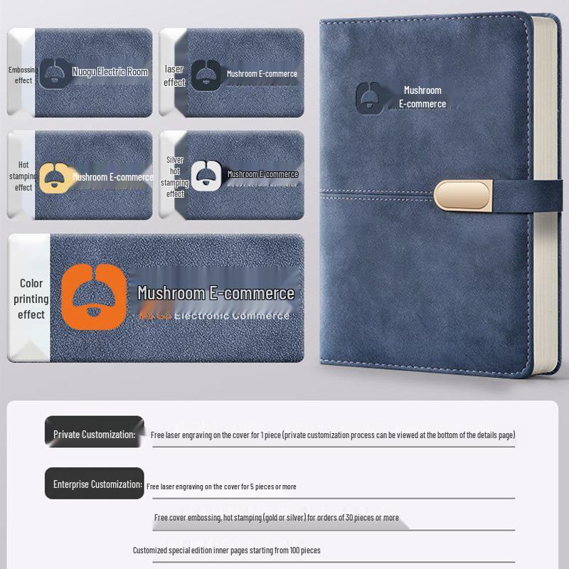 2026 A5 Customizable Business Diary: Elegant Leather Cover & Logo