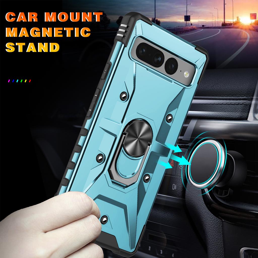Anti -Drop Portable Finger Ring Fitted Case For Google Pixel 7 Pro Pixel7 Anti -Dust Stand Cell Phone Cover