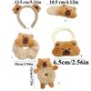 Capybara Headband Furry Hair Tie Cute Capybara Hair Clip Furry Headwear BB Clips Hair Accessories Birthday Gift for Girls Party