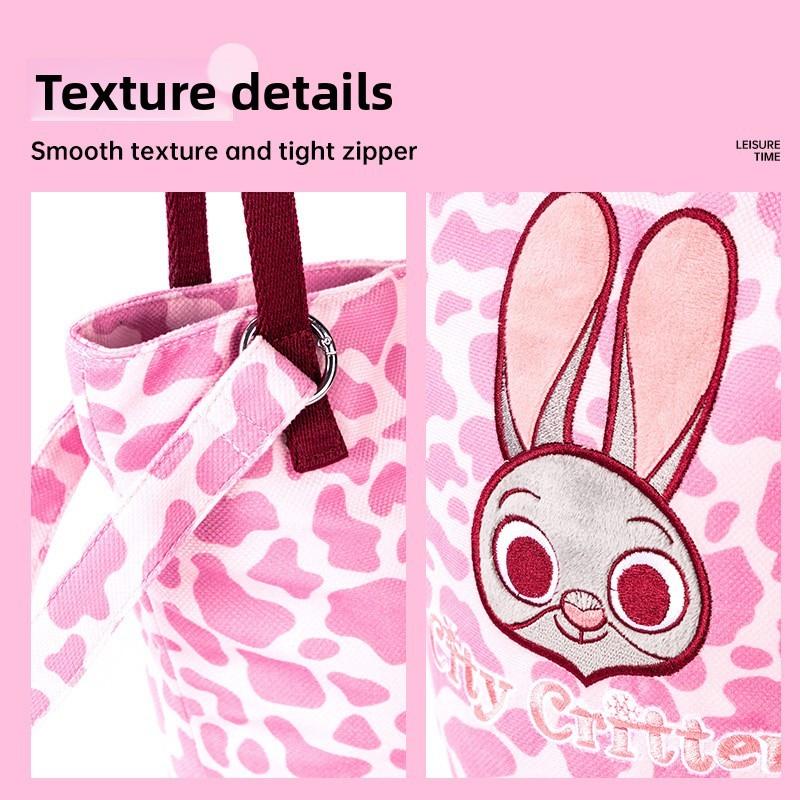 Zootopia Judy Hopps Nick Wilde Water Bucket Bag In Leopard Pattern With Soft Polyester For Casual Outfits