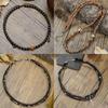 Geometric Leather Chain Necklace For Men With Handmade Design And Multilayer Style