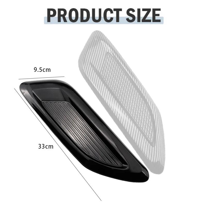 40cm Universal Car Air Flow Decorative Intake Hood Scoop Bonnet Vent Sticker Cover Hood Geared To Fit Any FLAT Hood Vehicle