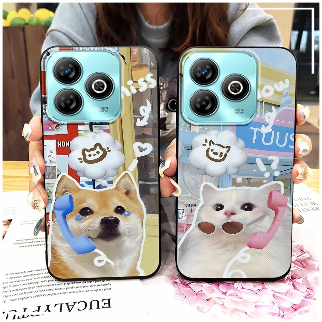 Graffiti Anti-dust Phone Case For ZTE Blade A75 4G/Z2359 TPU Couple Anti-knock Cartoon Protective Silicone Cute Durable