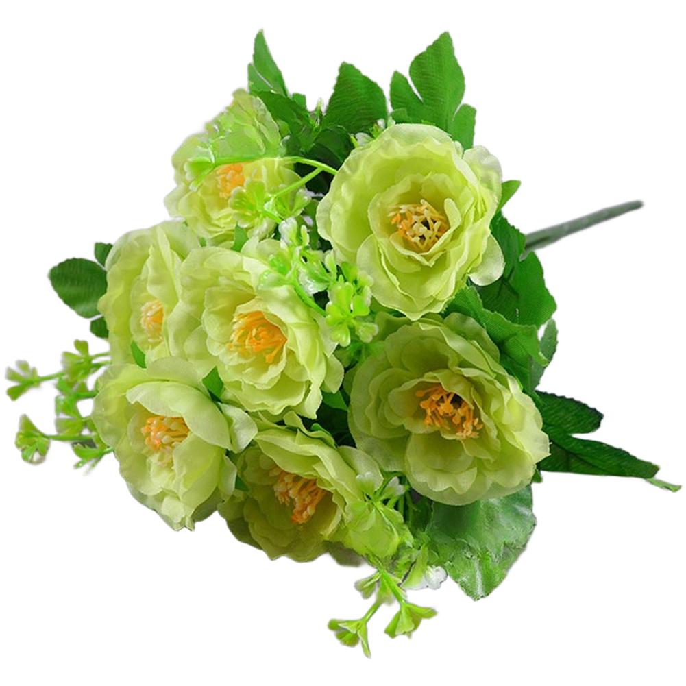 Realistic Silk Petals Artificial Flowers Plastic-wrapped Wire Stems
