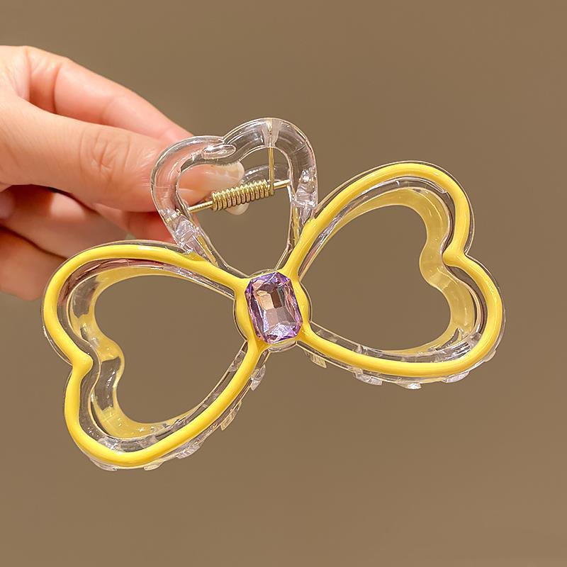 Large Bow Jelly Hair Claw Hairpin Women Girls Korean Sweet Shark Grab Hair Clip Headwear Hair Accessories