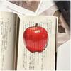 Acrylic Red Apple Bookmark Acrylic Fruit Translucent Student Reading High-quality Bookmark Creative Birthday Gifts for Bookworm