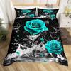 Rose Duvet Cover Twin King For Boys Girls Valentine's Day Gift Romantic Floral Bedding Set Water Flower Blossom Comforter Cover