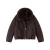 European and American temperament removable wool collar cotton-padded coat short women's winter new loose thickened warm jacket
