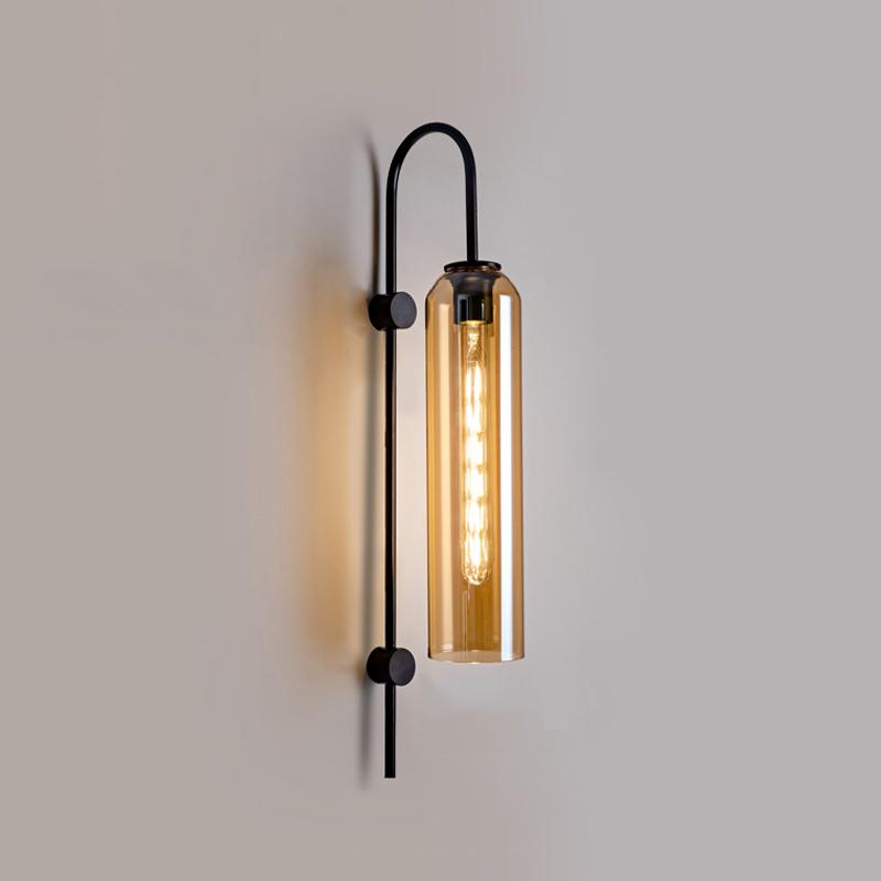 

Glass wall lamp Nordic Modern light luxury Lampshade E27 LED Interior Wall Light for Bedside Bedroom Dining Table Living Room without bulb