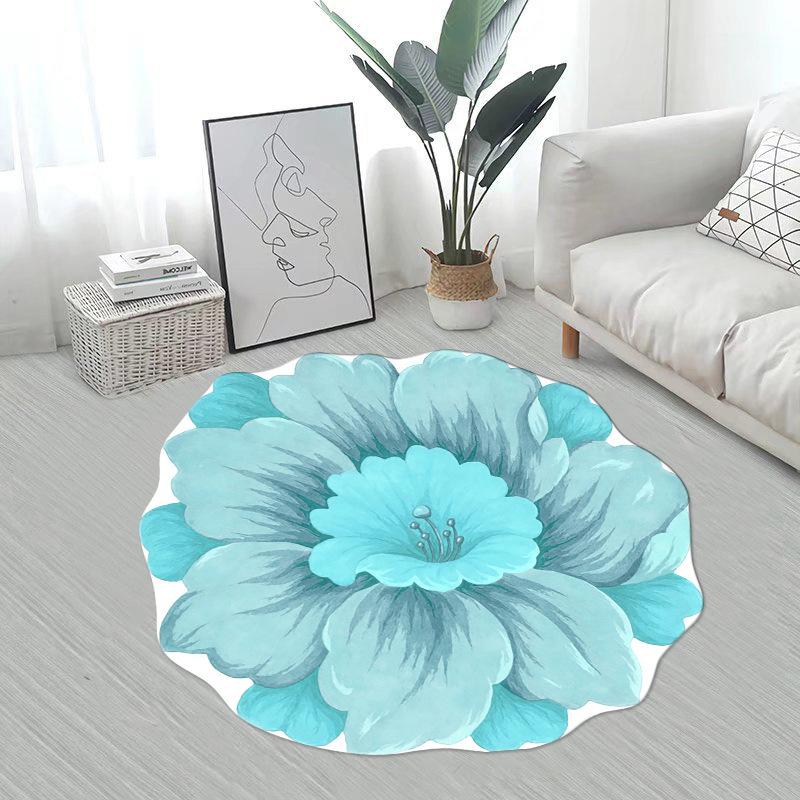 Irregular Flower Carpet Floor Mat Home Living Room Carpet Bedroom Dressing Table Bedside Full of Floor Mats
