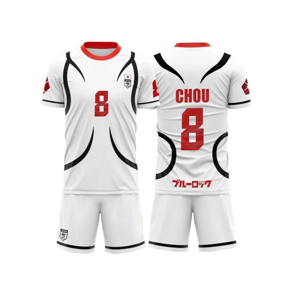 Horké Blue Lock Japonsko U20 Bílá Kreslená Anime Cosplay Pánské Obleky Dres Letní Dětský Set s Krátkým Rukávem Módní Dámské Sportovní Sety