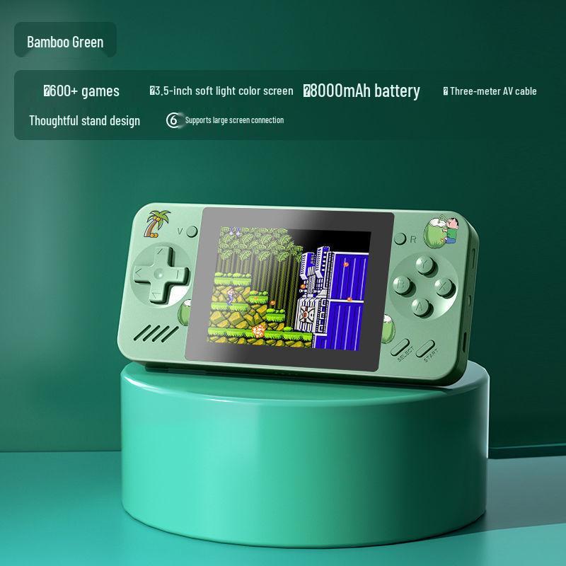 

2025 Classic Handheld Dual Player Game Console - 600 Nostalgic Games Single Player - No Controller (with TV Cable)