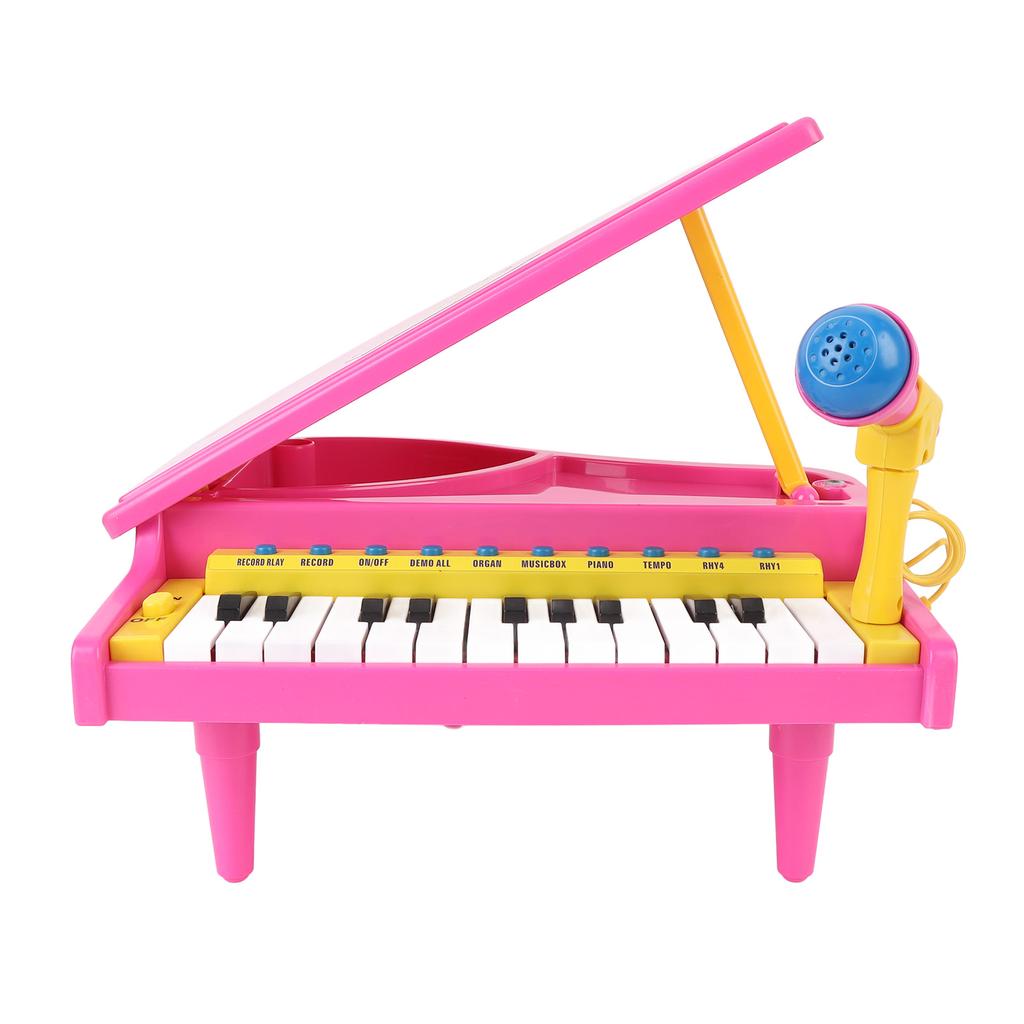 23 Tasten Elektronisches Klavierspielzeug Multifunktionales Kleinkind Lernklavier mit Mikrofon 15 Demo-Songs