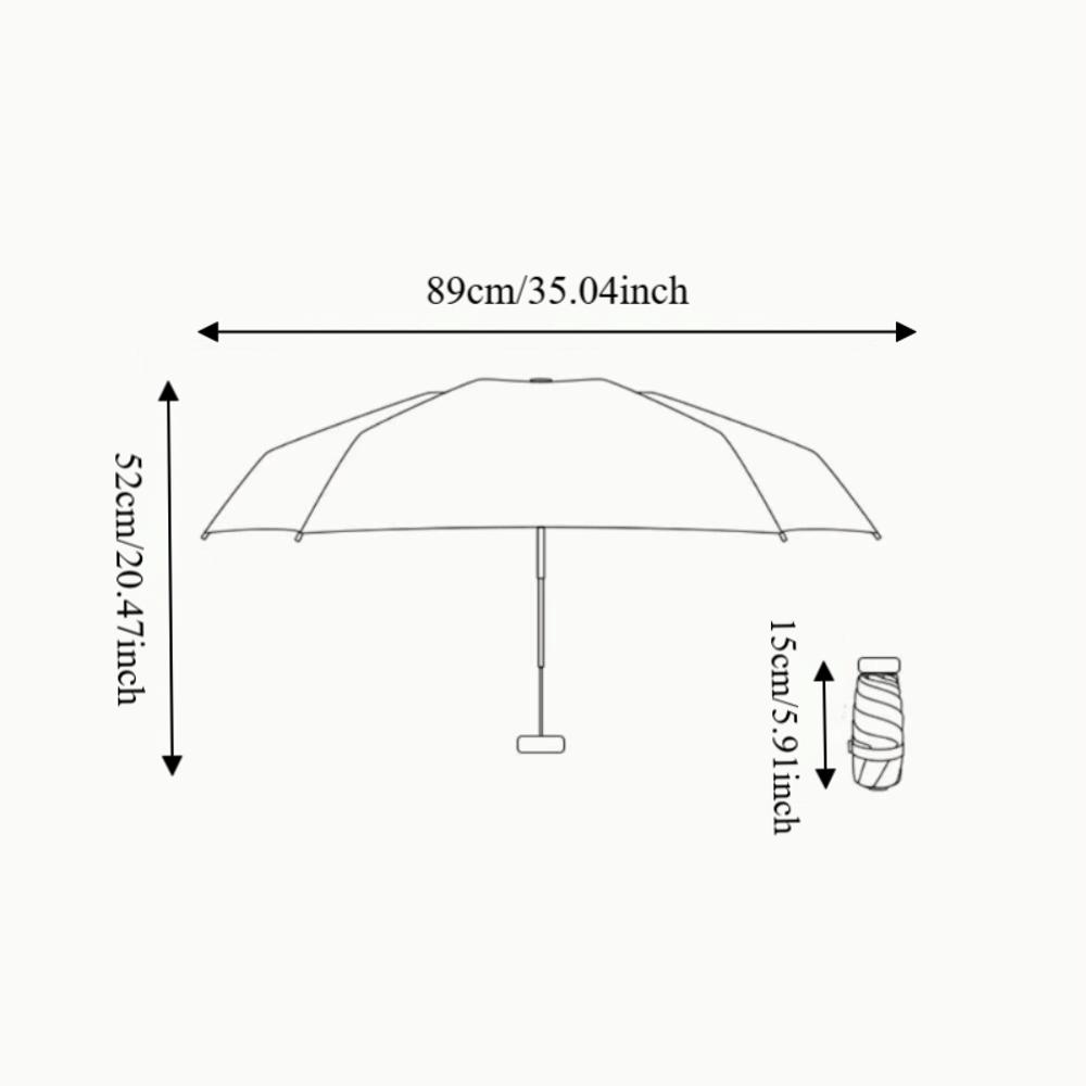 Windproof Sunshade Umbrella UV Protection Mini Parasol Practical Folding Rain Umbrella Travel