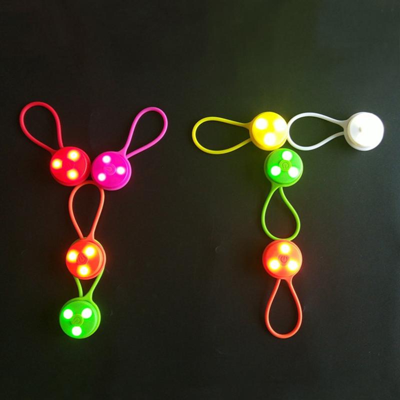 1Pcs Silicone Led Night Outdoor Backpack Lights Running Warning Light Camping Riding Wind Rope Light Travel Equipment Tool