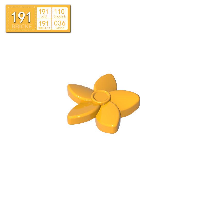 BRICKE 18853 Brick Figure Headwear Flower, Compatible with LEGO Parts - MOC Accessories 50g (~666 pcs)
