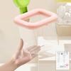 Dopamine Color Suction Cup Storage Box Wall Hanging Transparent Waste Face Towel Organizer Abs Cosmetic Holder Case