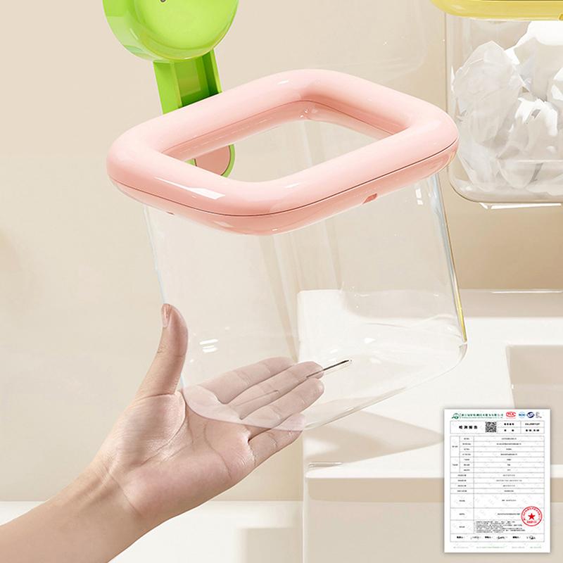 Dopamine Color Suction Cup Storage Box Wall Hanging Transparent Waste Face Towel Organizer Abs Cosmetic Holder Case
